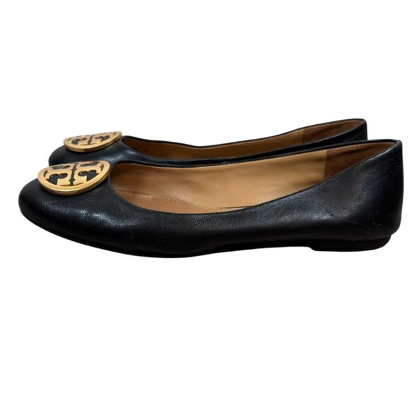 Tory Burch Reva Black Ballet Flats - Picture 6 of 7